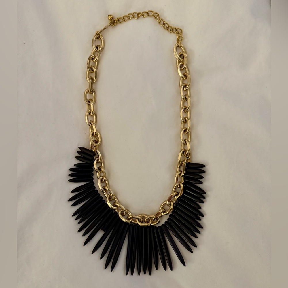 Gold and Black Statement Necklace